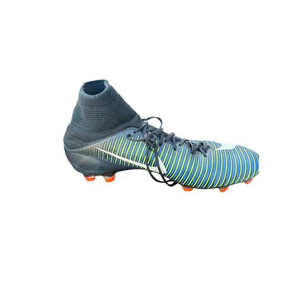 Men's Nike Mercurial Veloce III DF FG Black White Electric Green Sneakers Size 9 - Picture 6 of 9